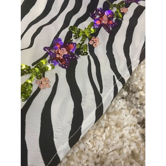 Apart Impressions Black & White Sequins Strapless Dress Size 8 - Picture 7 of 7